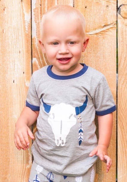 Western Steer Feathers Tee