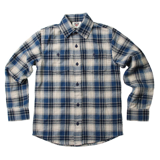 Flannel Shirt-blue brown