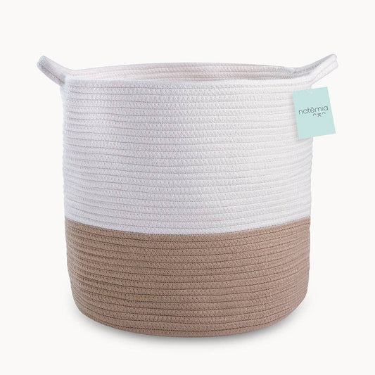 Rope Storage Basket Beige Lg