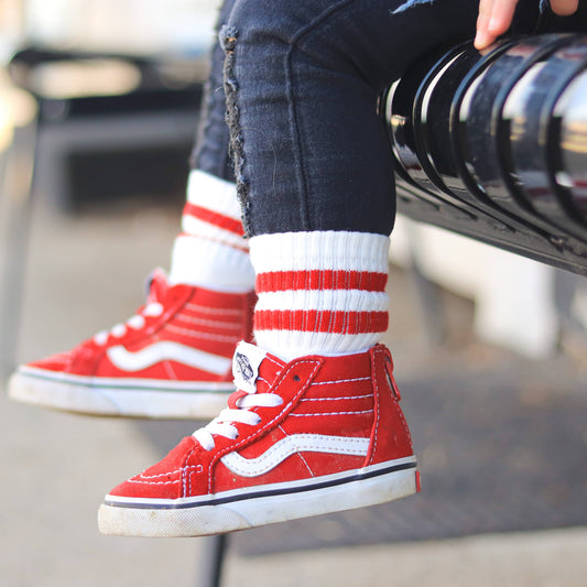 Boss red stripe socks