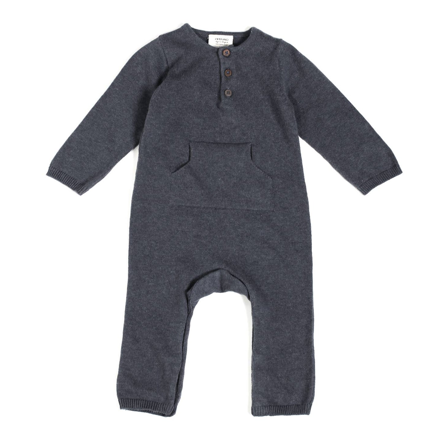 Heather Knit Kangaroo Pocket Romper