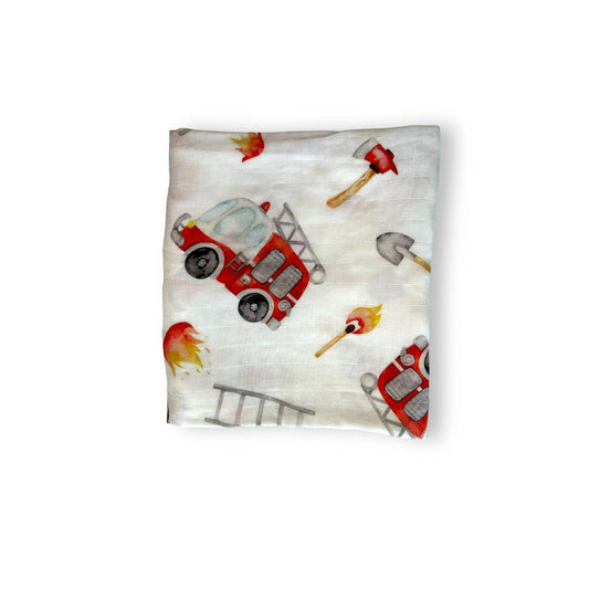 Firefighter muslin swaddle